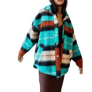 BDG Urban Outfitters Brushed Melton Shirt Jacket Shacket Size Medium